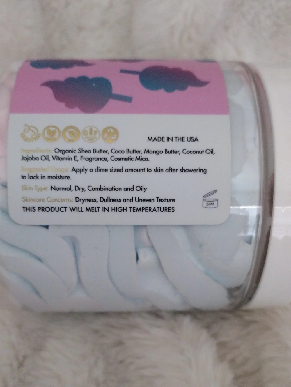Aminnah Cotton Candy Whipped Body Butter